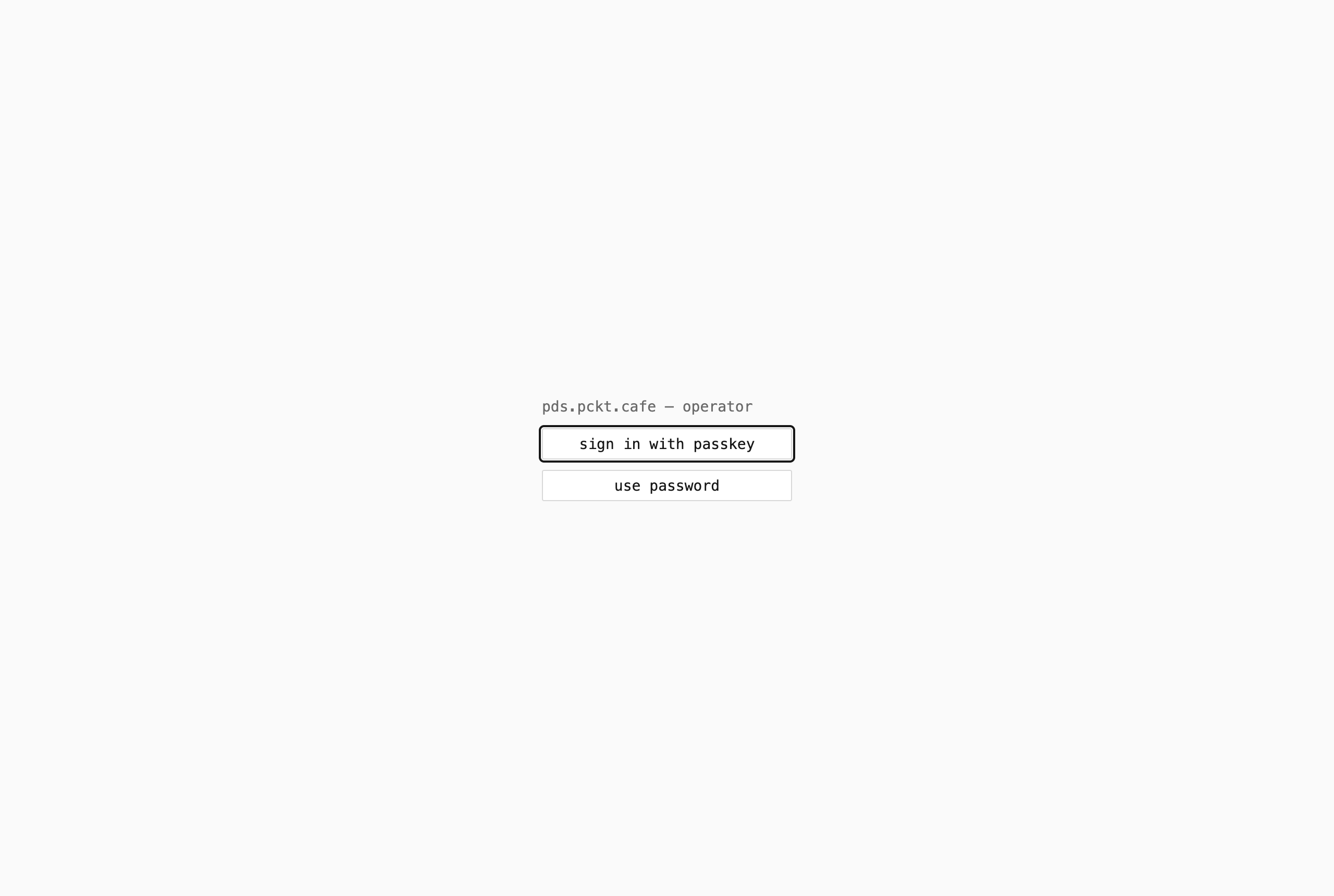 login with passkey